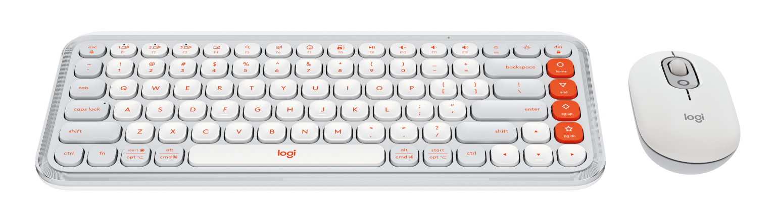 Logitech Pop Icon Combo - Keyboard and mouse set - Spanish (Latin American) - Off white