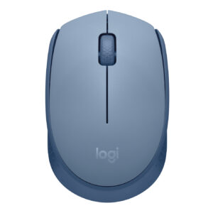 Logitech M170 Wireless Mouse, Ambidextrous, Blue Gray - Ratón - diestro y zurdo - óptico - 3 botones - inalámbrico - 2.4 GHz - receptor inalámbrico USB - azul/gris
