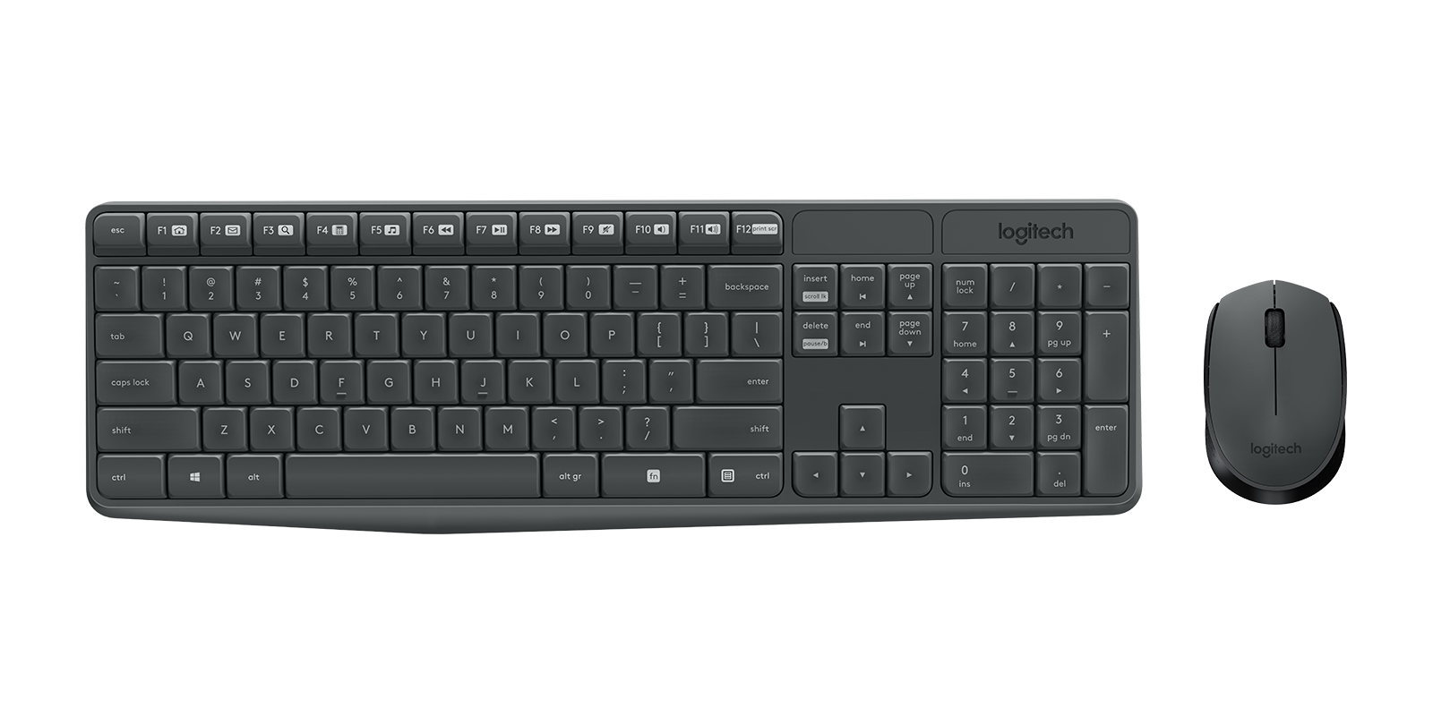 Logitech - Juego de teclado y ratón - MK235 - Español - Inalámbrico - USB - Negro