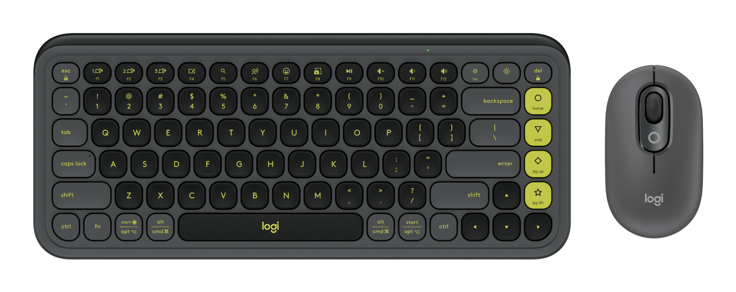 Logitech - Pop Icon Combo - Keyboard and mouse set - Spanish - Graphite