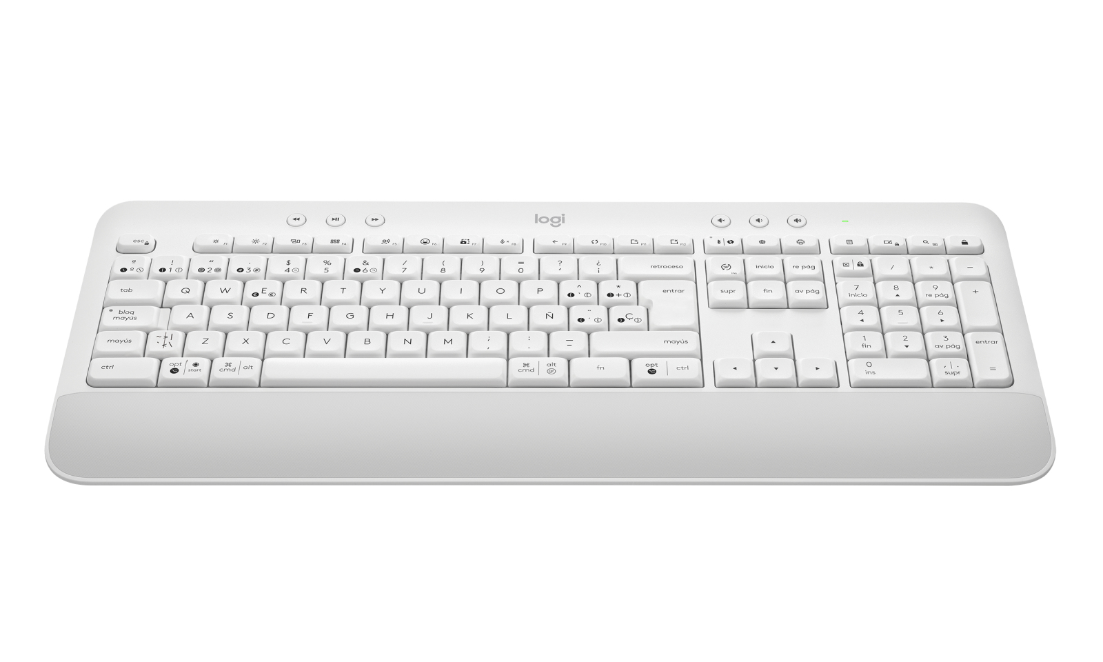 Logitech Signature K650 - Teclado - inalámbrico - Bluetooth 5.1 - QWERTY - Spanish - Blanco hueso