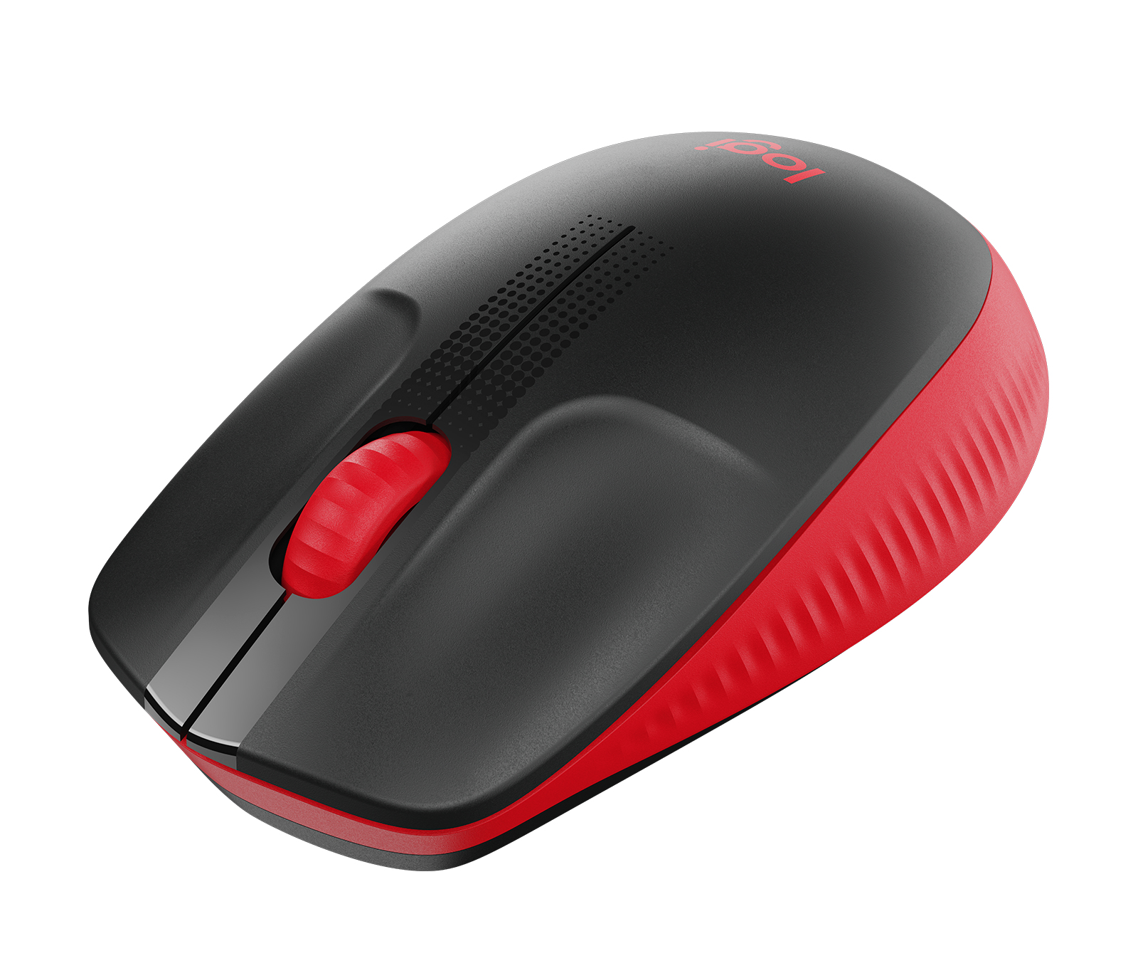 Logitech M190 - Ratón - óptico - 3 botones - inalámbrico - receptor inalámbrico USB - rojo