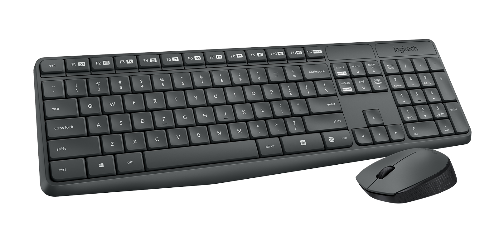 Logitech - Juego de teclado y ratón - MK235 - Español - Inalámbrico - USB - Negro