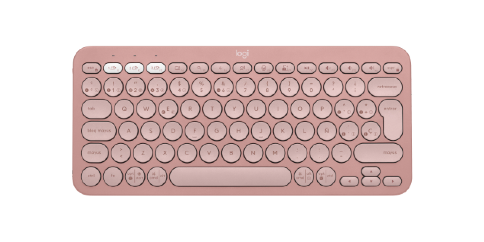 Logitech - Keyboard - Wireless - Rose - Con Bluetooth