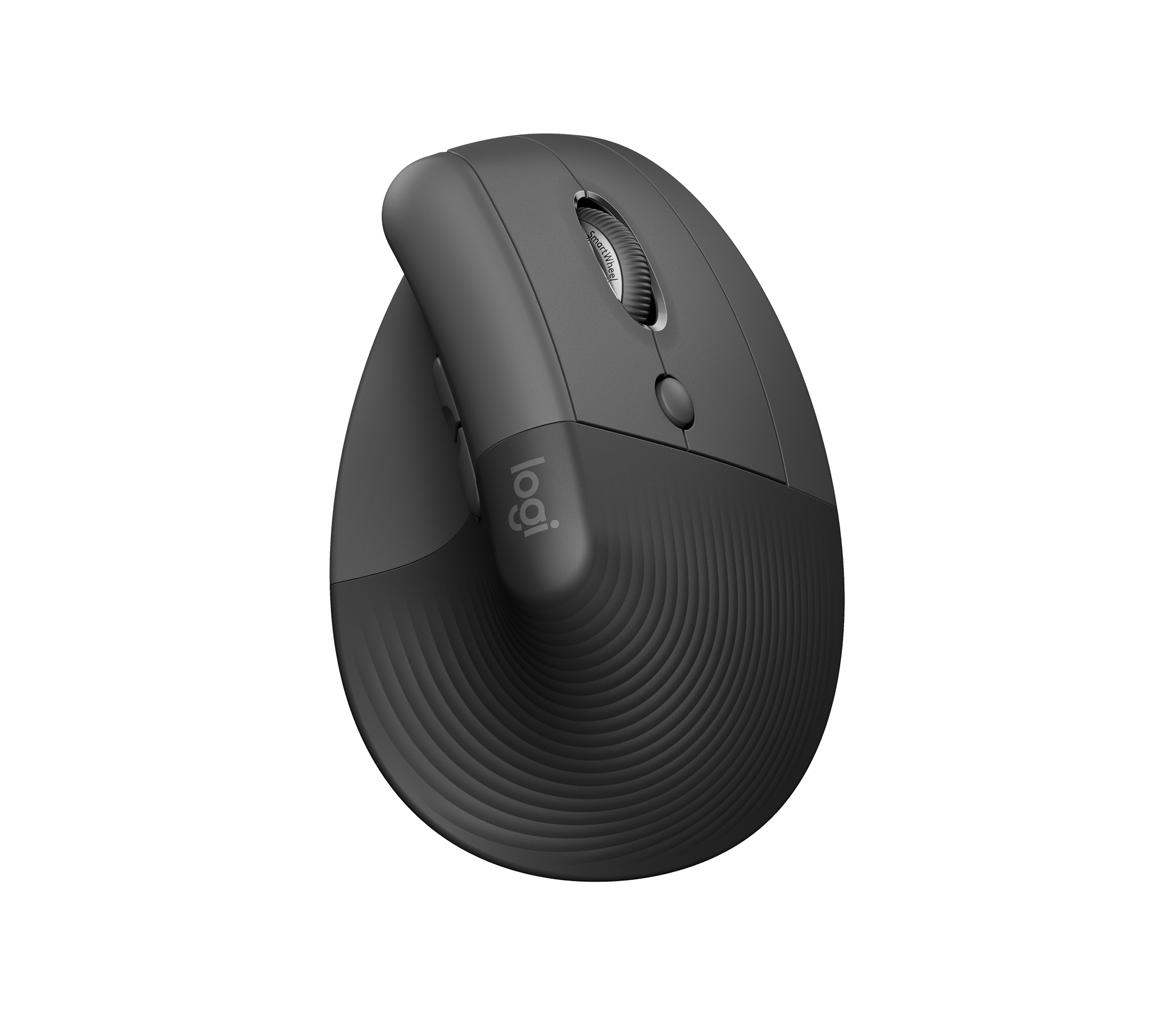 Logitech Lift Vertical Ergonomic Mouse - Ratón vertical - ergonómico - 6 botones - inalámbrico - 2.4 GHz, Bluetooth - receptor de USB Logitech Logi Bolt - grafito