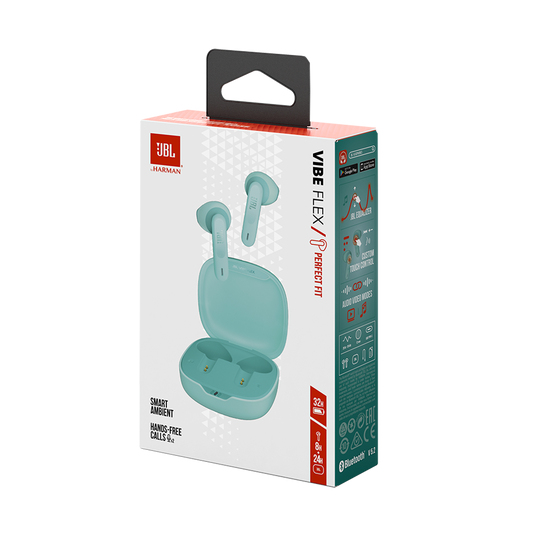 JBL Vibe Flex - Auriculares inalámbricos con micro - en oreja - Bluetooth - menta