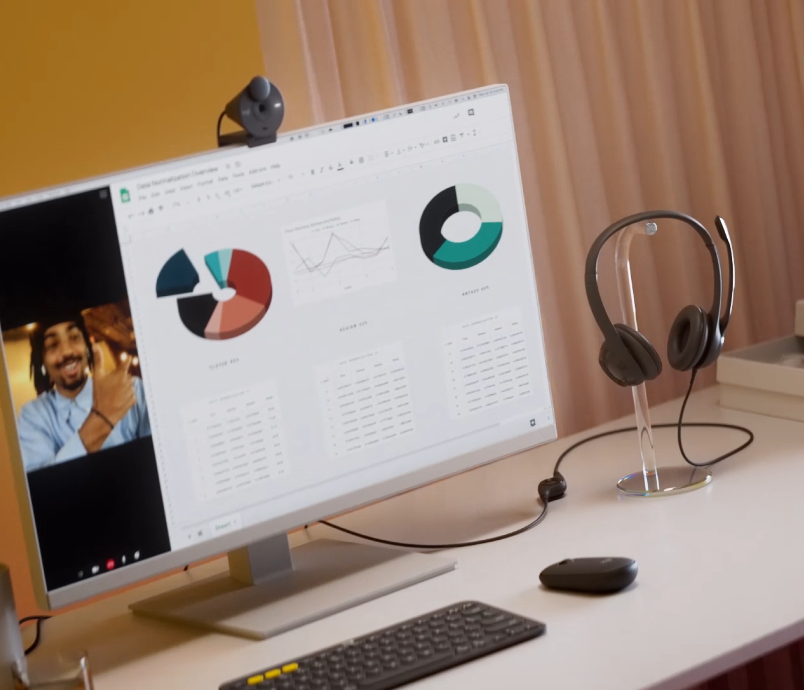 Logitech USB Headset H390 - Auricular - en oreja - cableado - USB