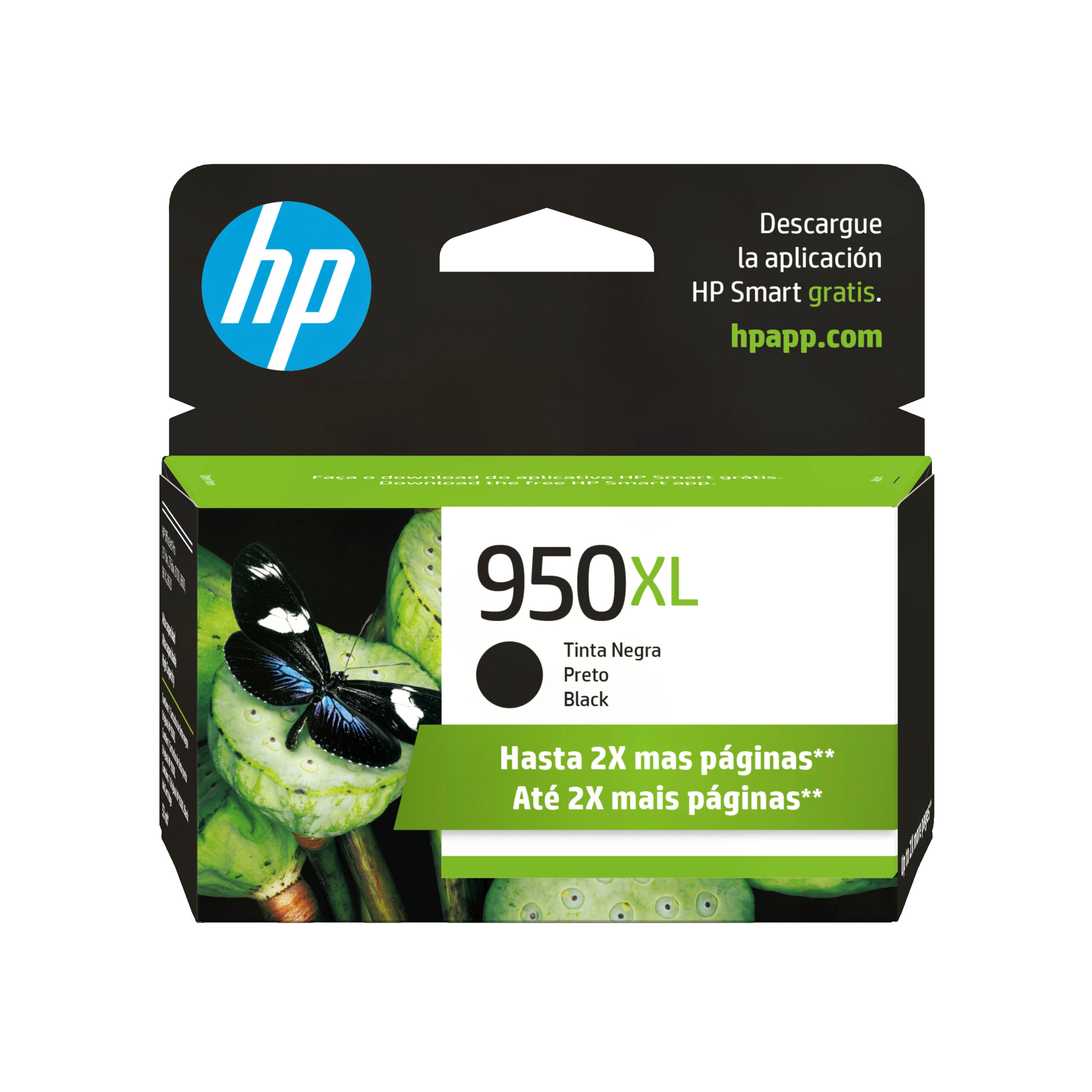 HP 950XL - 53 ml - Alto rendimiento - negro - original - cartucho de tinta - para Officejet Pro 251dw, 276dw, 8100, 8600, 8610, 8620, 8630