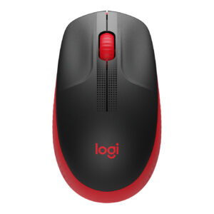 Logitech M190 - Ratón - óptico - 3 botones - inalámbrico - receptor inalámbrico USB - rojo