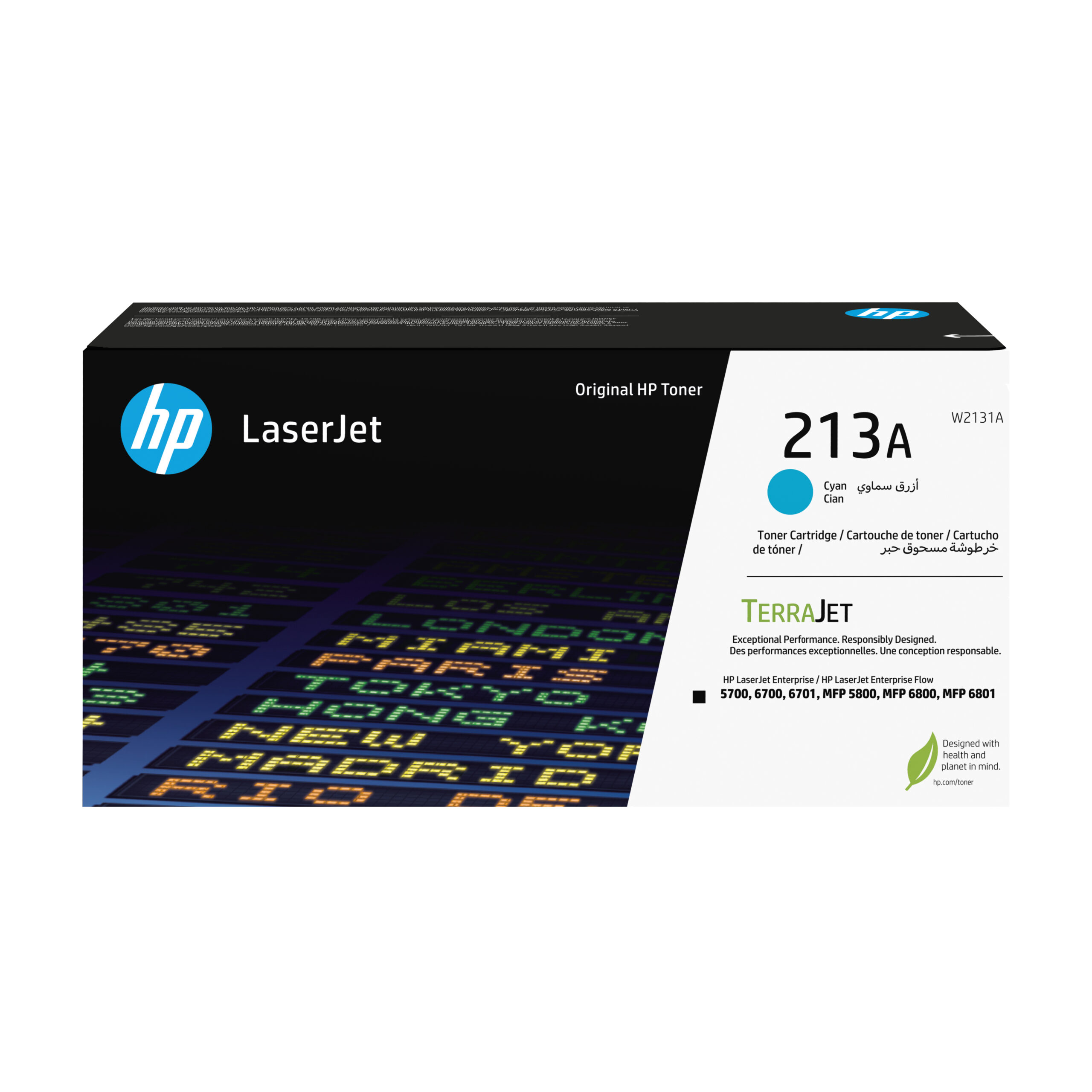 HP 213A - Cián - original - LaserJet - cartucho de tóner (W2131A) - para Color LaserJet Enterprise 5700dn, 6700dn, MFP 5800dn, MFP 6800dn