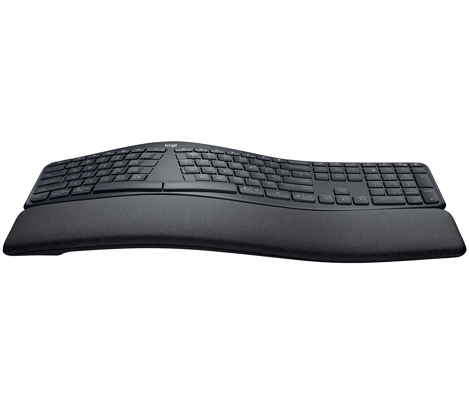 Logitech ERGO K860 - Teclado - inalámbrico - 2.4 GHz, Bluetooth 5.0 - grafito