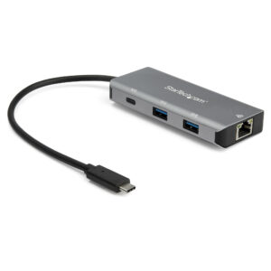 StarTech.com Hub USB-C 10Gbps de 3 Puertos con Puerto de Red Ethernet - 2x USB-A y 1x USB-C - (HB31C2A1CGB) - Hub - 1 x USB-C + 2 x USB 3.1 + 1 x 10/100/1000 - sobremesa - para P/N: PEXUSB321C