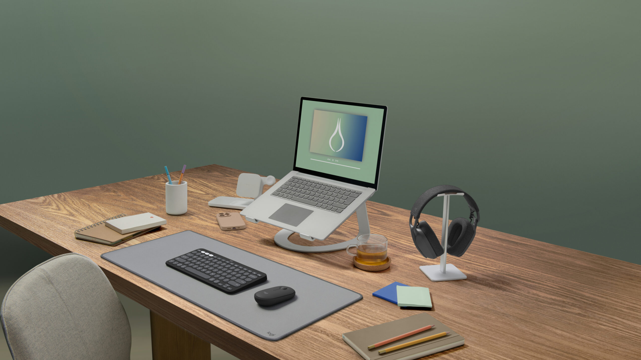 Logitech Pebble Mouse 2 M350s - Ratón - óptico - 3 botones - inalámbrico - Bluetooth - grafito