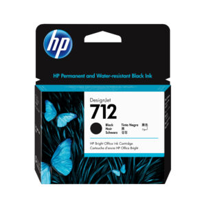 HP 712 - 80 ml - negro - original - DesignJet - cartucho de tinta - para DesignJet Studio, T210, T230, T250, T630, T650