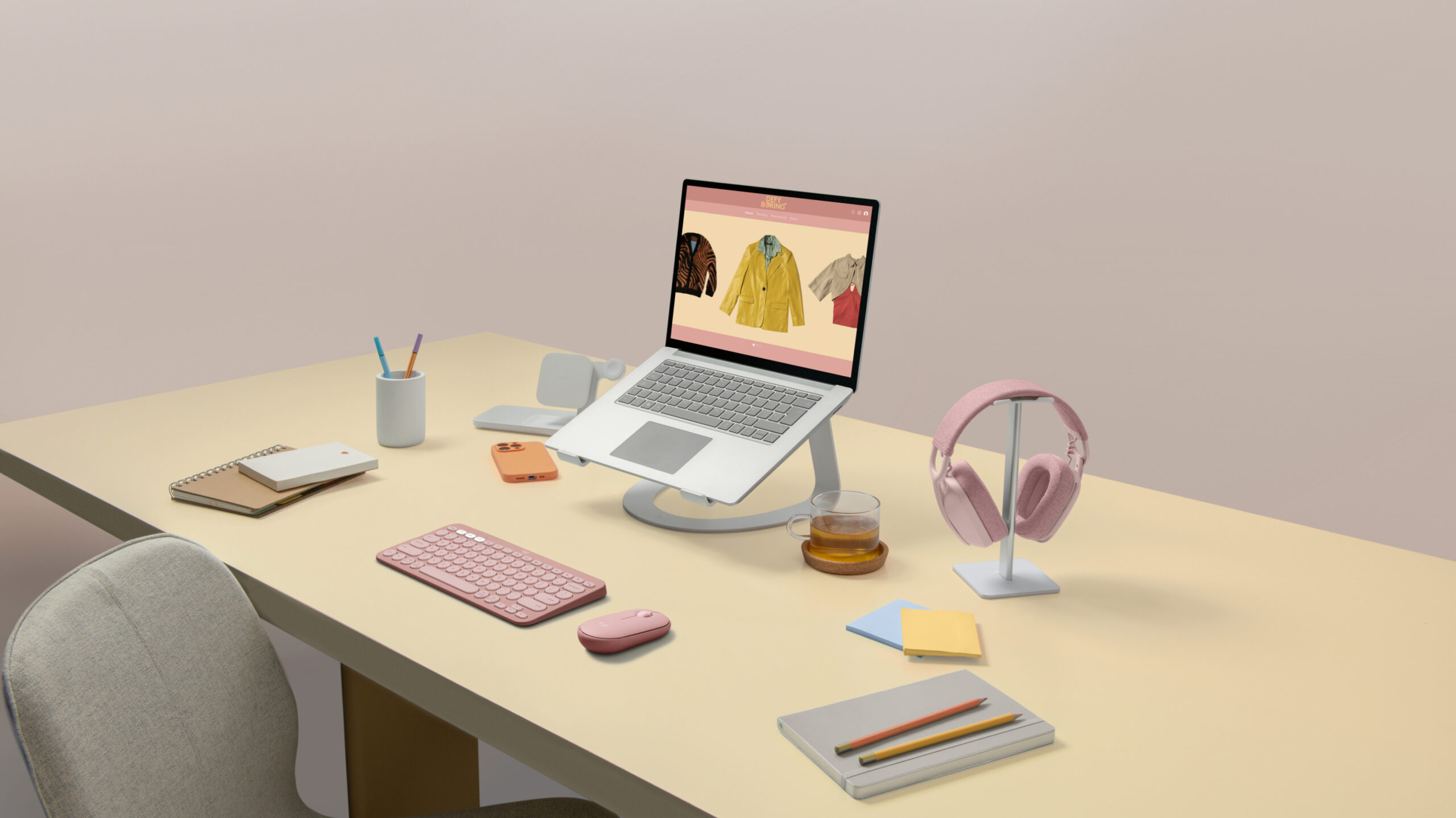 Logitech Pebble Mouse 2 M350s - Ratón - óptico - 3 botones - inalámbrico - Bluetooth - rosa