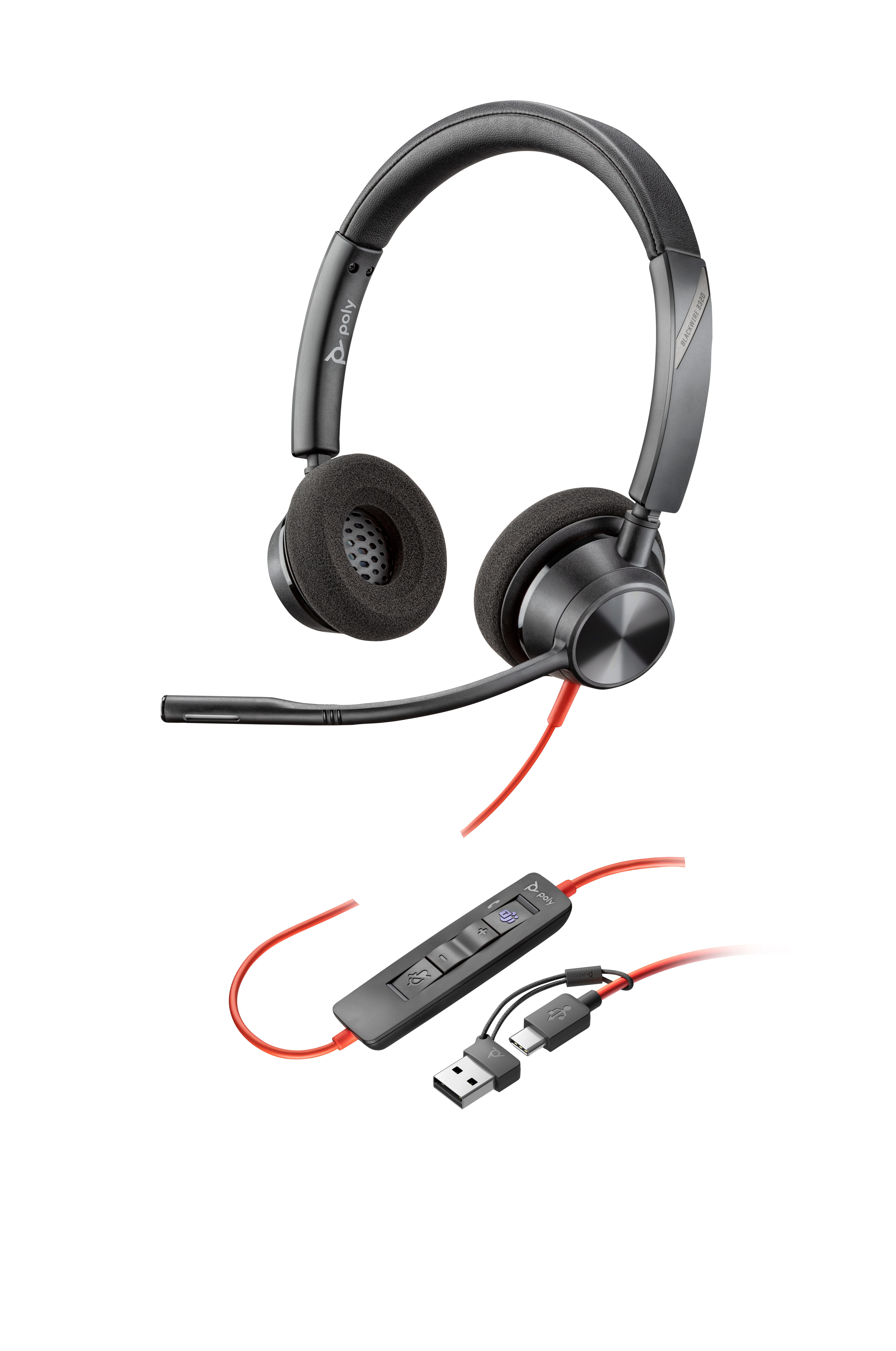 Poly BW 3320 Stereo -M USB-C HS +USB-C/A