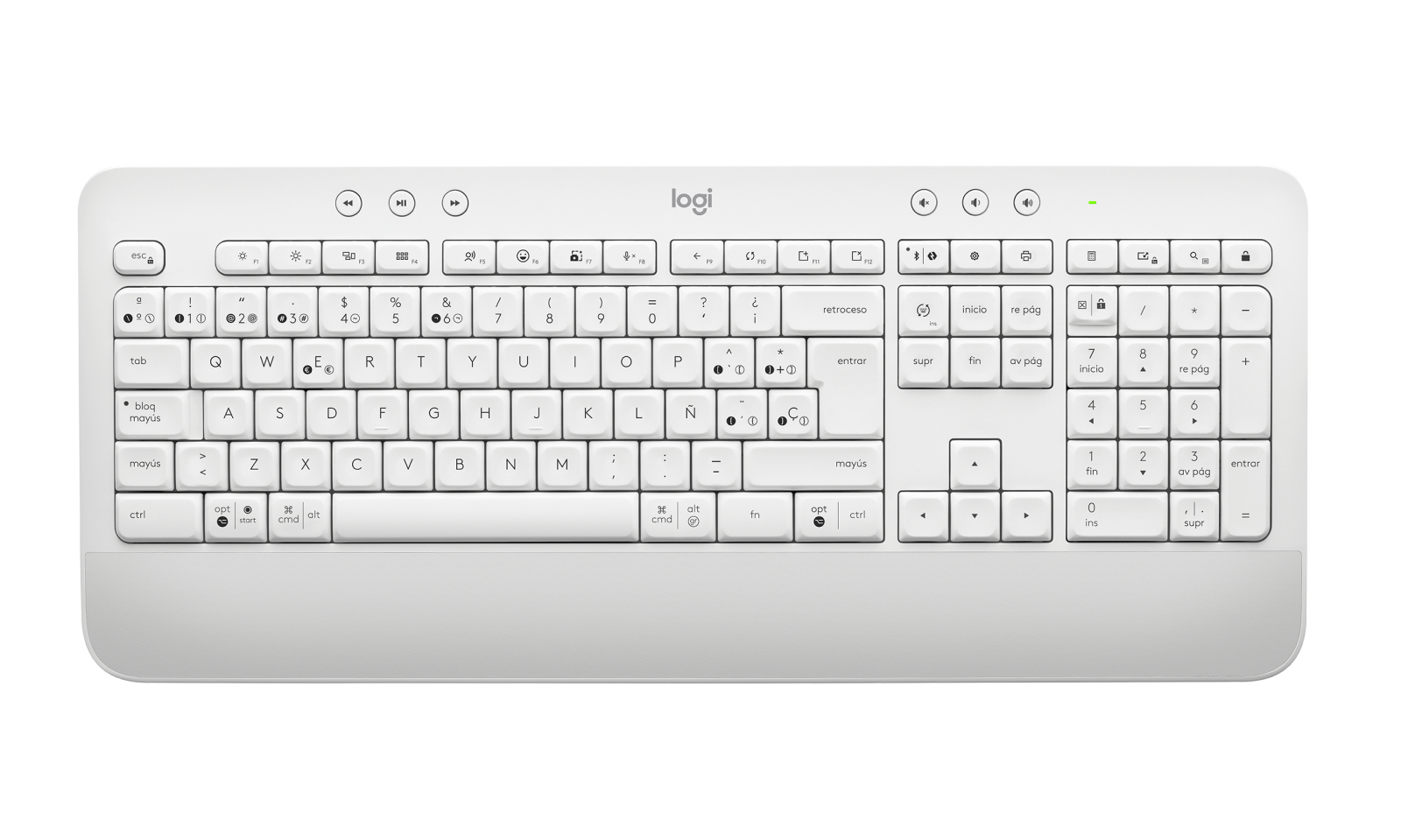 Logitech Signature K650 - Teclado - inalámbrico - Bluetooth 5.1 - QWERTY - Spanish - Blanco hueso