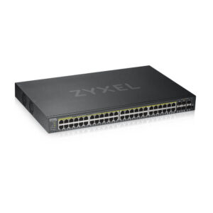 Zyxel GS1920-48HPv2 - Conmutador - inteligente - 48 x 10/100/1000 (PoE+) + 4 x Gigabit SFP combinado + 2 x Gigabit SFP - montaje en rack - PoE+ (375 W)