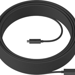 Logitech Strong - Cable USB - USB Tipo A (M) a 24 pin USB-C (M) - USB 3.1 - 10 m - plenum, Active Optical Cable (AOC) - para Room Solution Huddle, Large