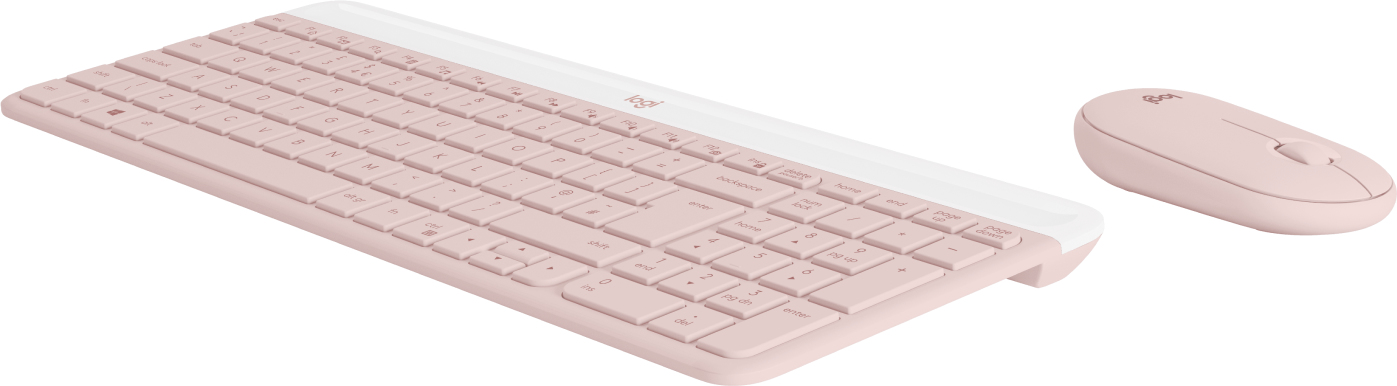 Logitech - Keyboard and mouse set - Spanish - Wireless - Rose