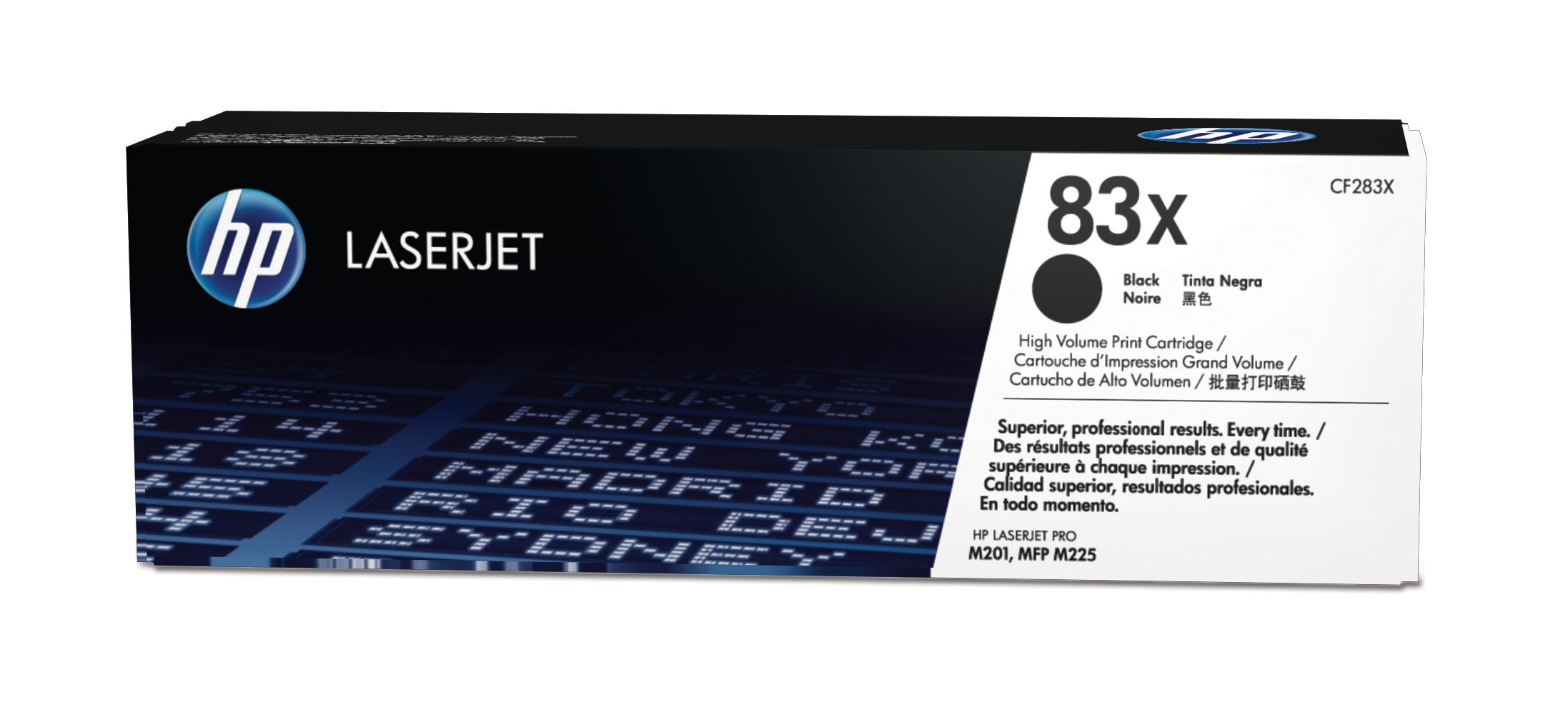HP 83X - Alto rendimiento - negro - original - LaserJet - cartucho de tóner (CF283X) - para LaserJet Pro M201, M202, MFP M125, MFP M127, MFP M225
