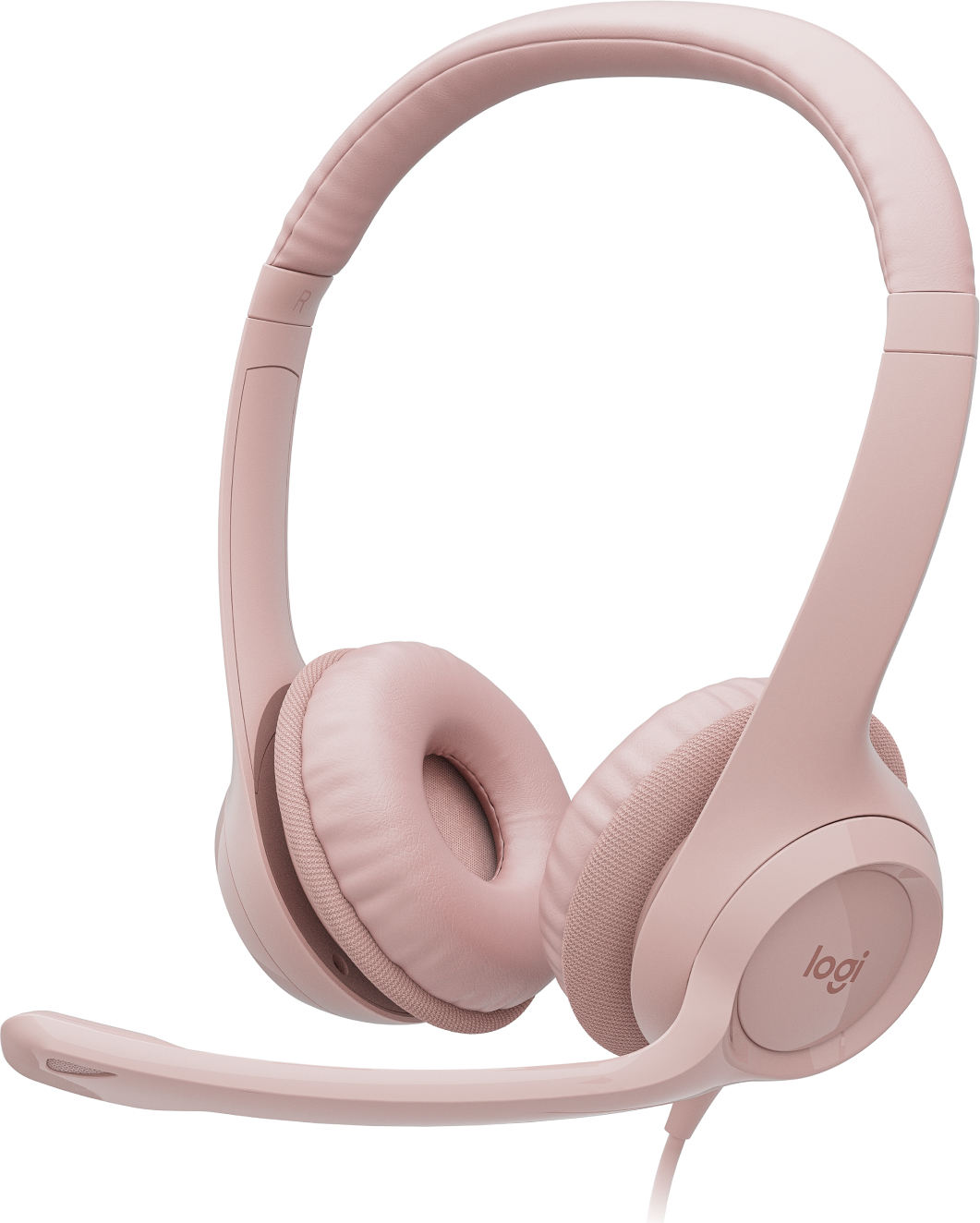 Logitech H390 Wired Headset for PC/Laptop, Rose - Auricular - en oreja - cableado - USB-A - rosa